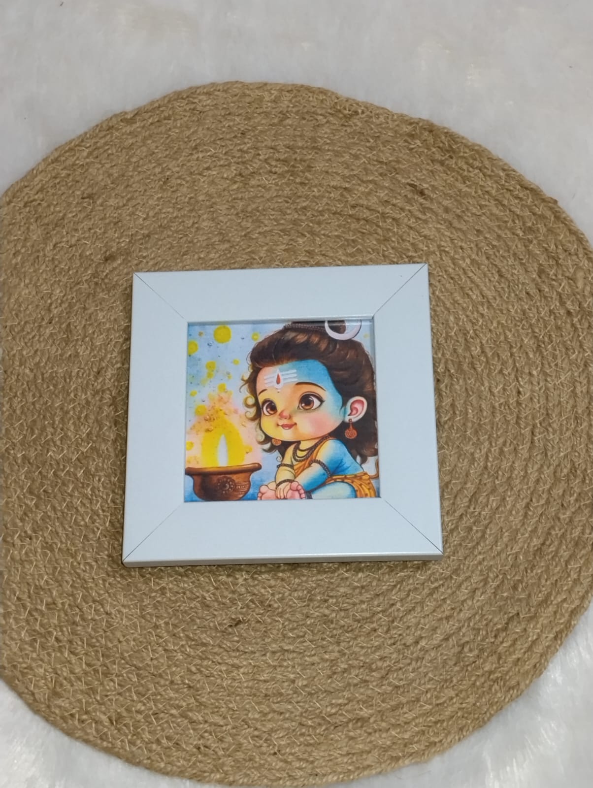 Divine Bal Shiv Mini Aesthetic Frame – Spiritual Home Decor for Peace & Positivity ✨🥰🙏