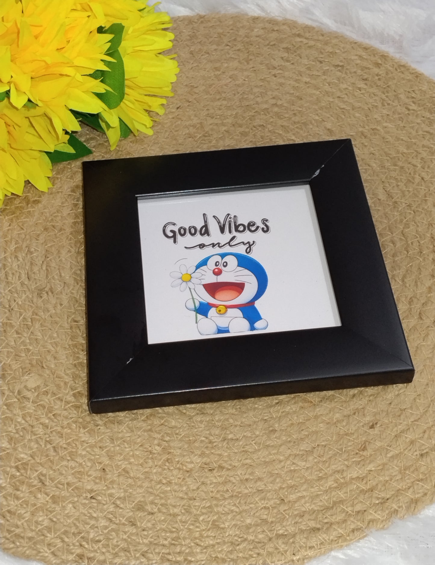 Good Vibes Only – Mini Aesthetic doremon Frame 🔥🌸💕🥰