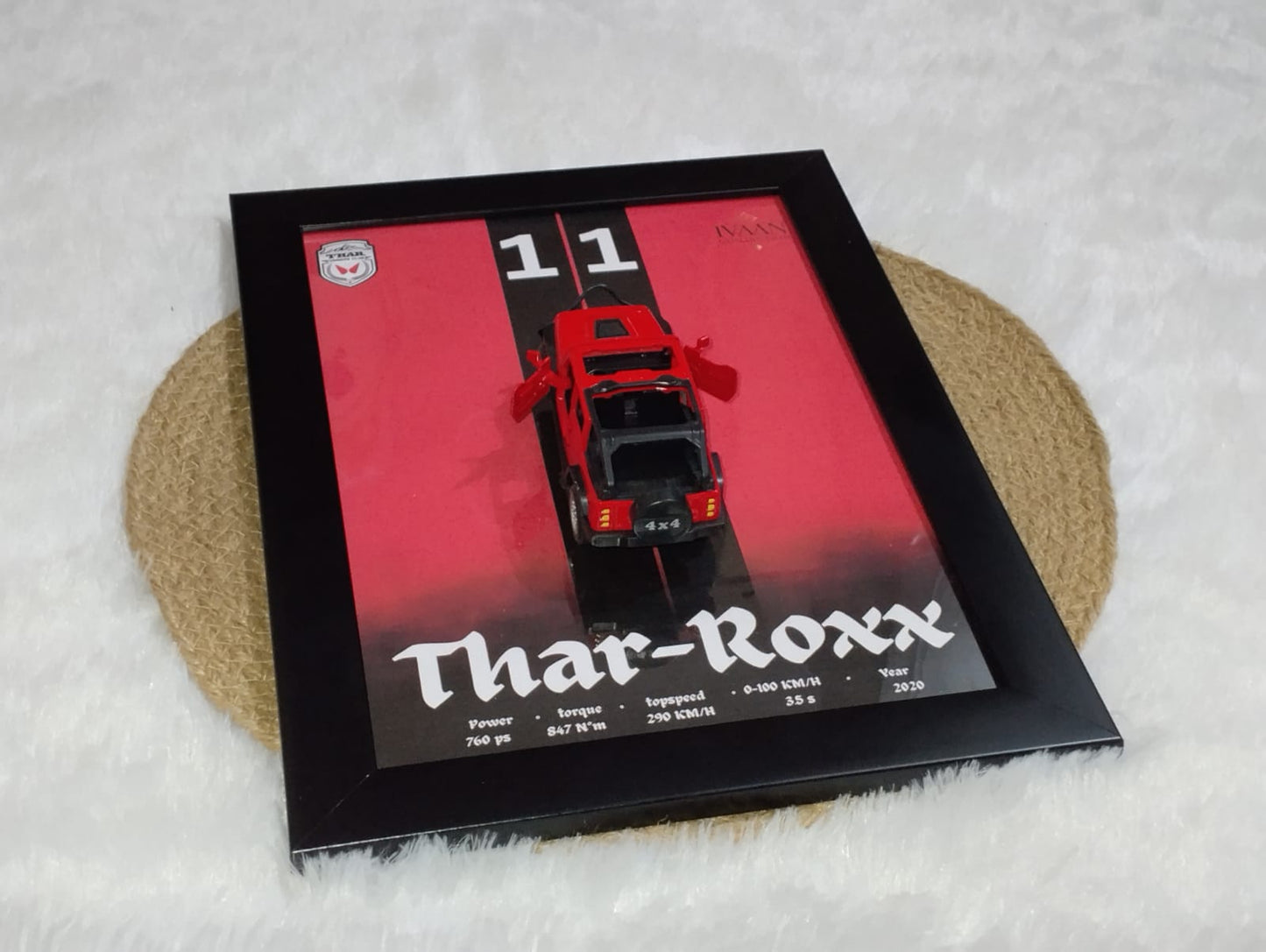 Labubu Car frame || Thar Roxx wall art 😉✨🚘🫶