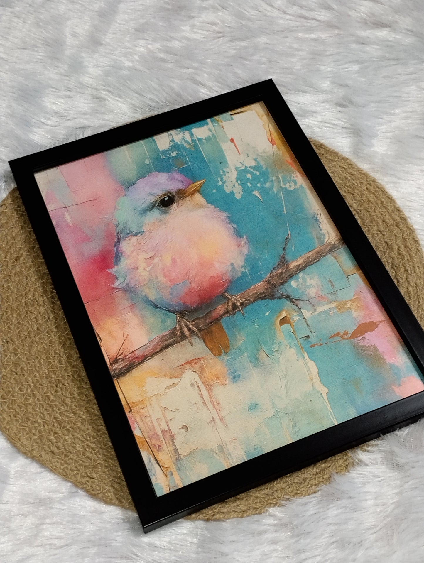 Pastel Serenity – Artistic Bird Wall Frame ❣️😍🔥🏞