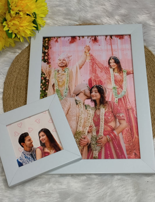 Forever Begins Here – Customized Wedding Aesthetic Frame 🤞💕🌸👫