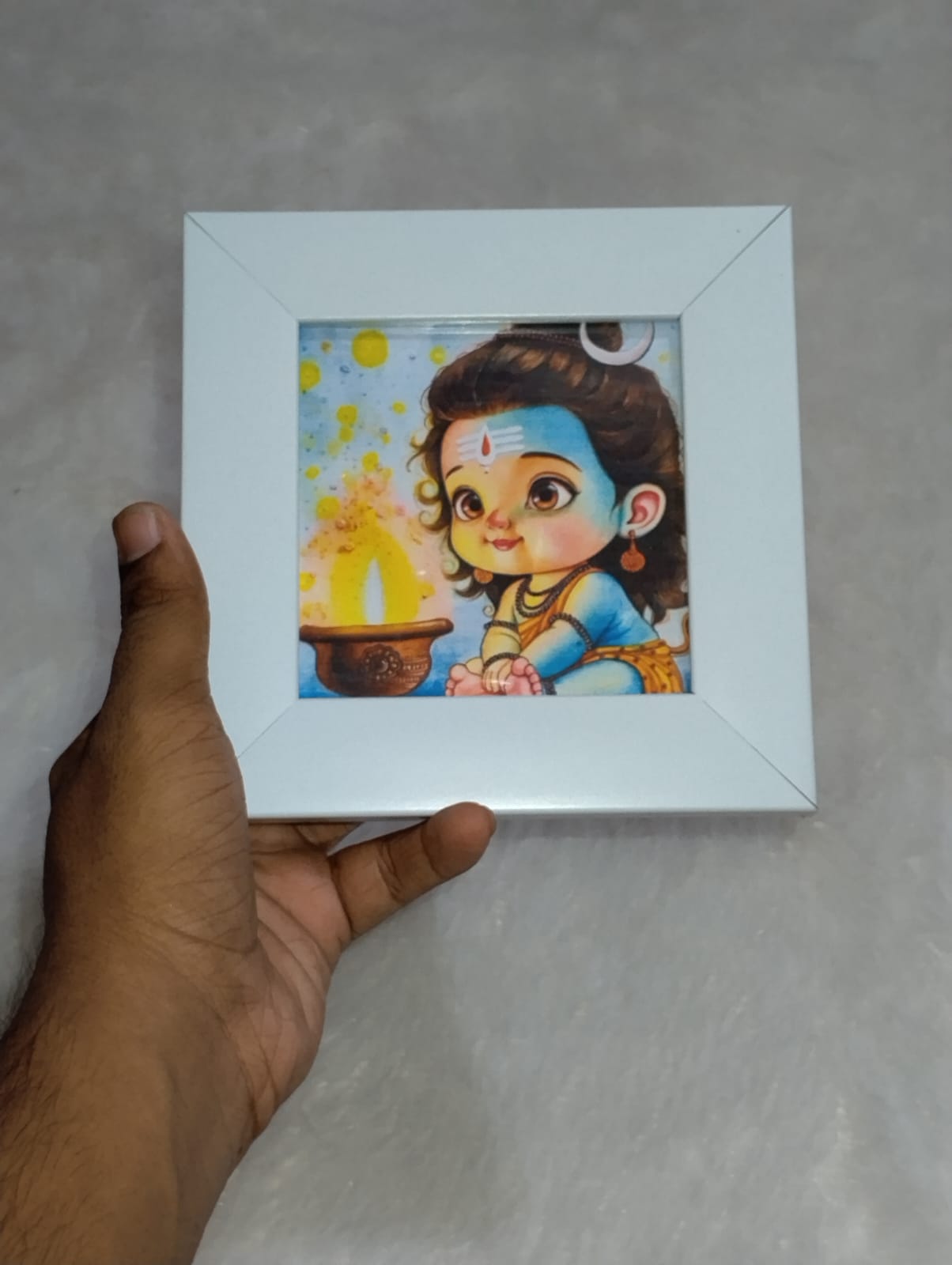 Divine Bal Shiv Mini Aesthetic Frame – Spiritual Home Decor for Peace & Positivity ✨🥰🙏