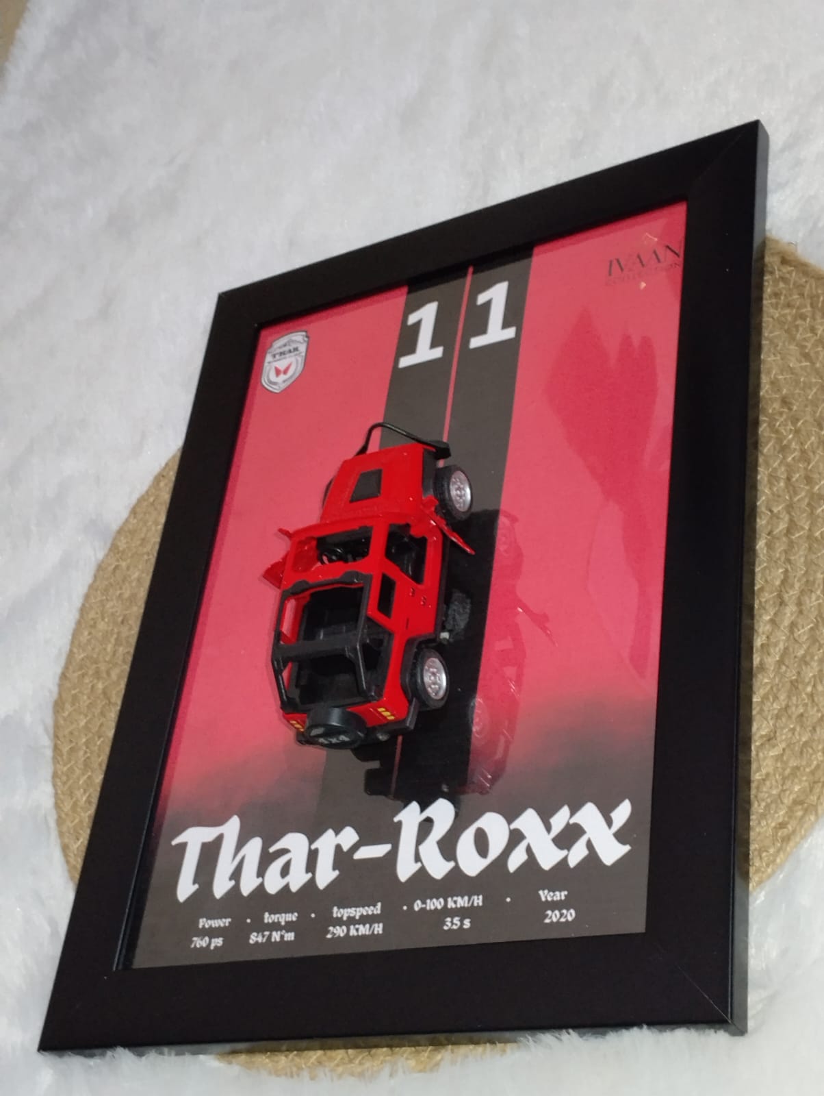 Labubu Car frame || Thar Roxx wall art 😉✨🚘🫶