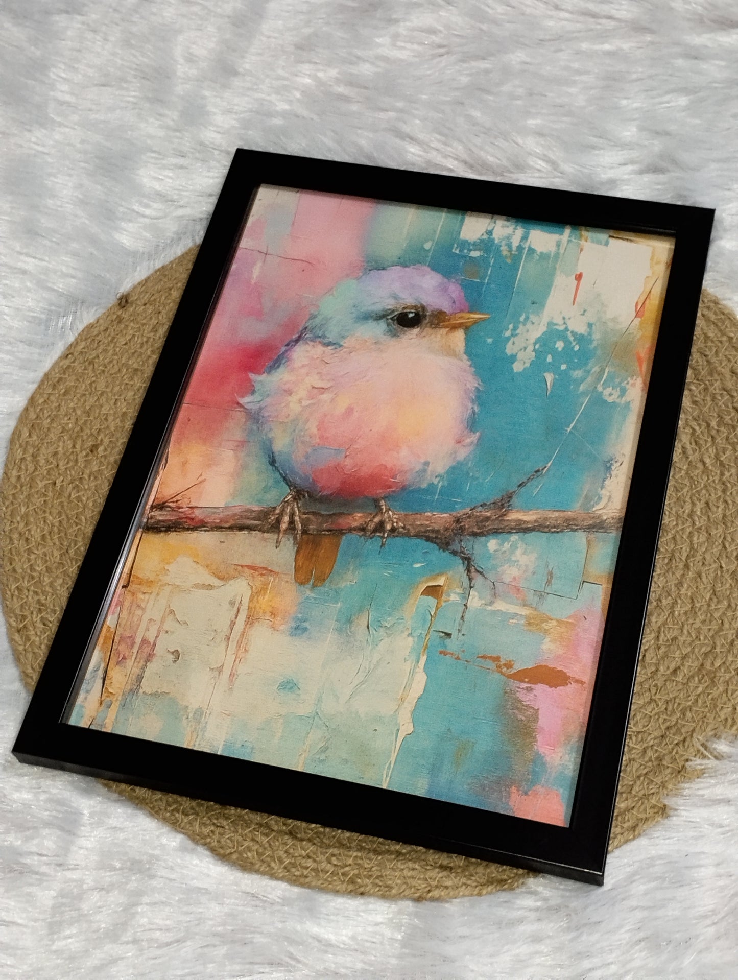 Pastel Serenity – Artistic Bird Wall Frame ❣️😍🔥🏞