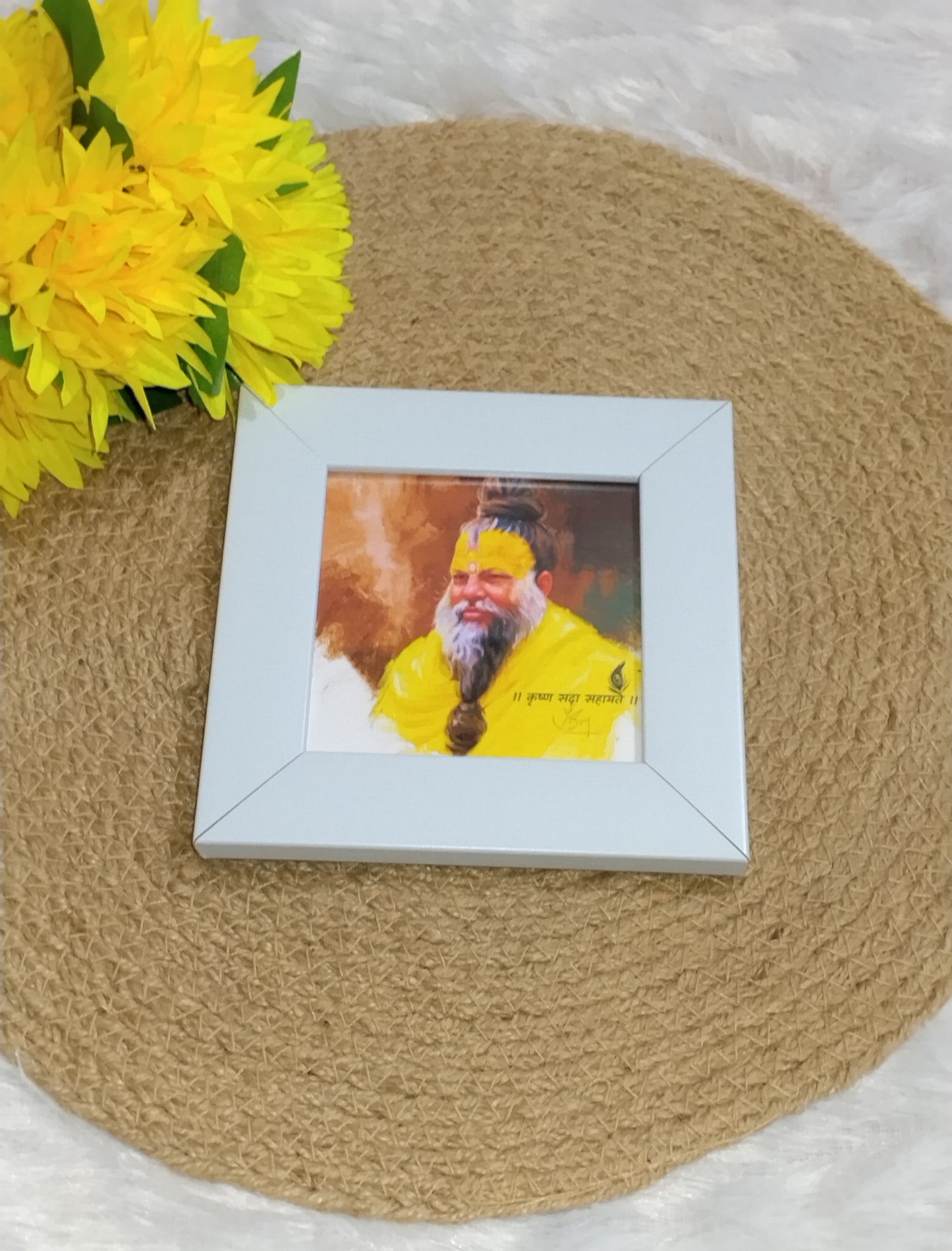 Aesthetic beautiful Vibes – Radha Krishna & Premanand Maharaj Ji Frame🚩🌸🙏🔥