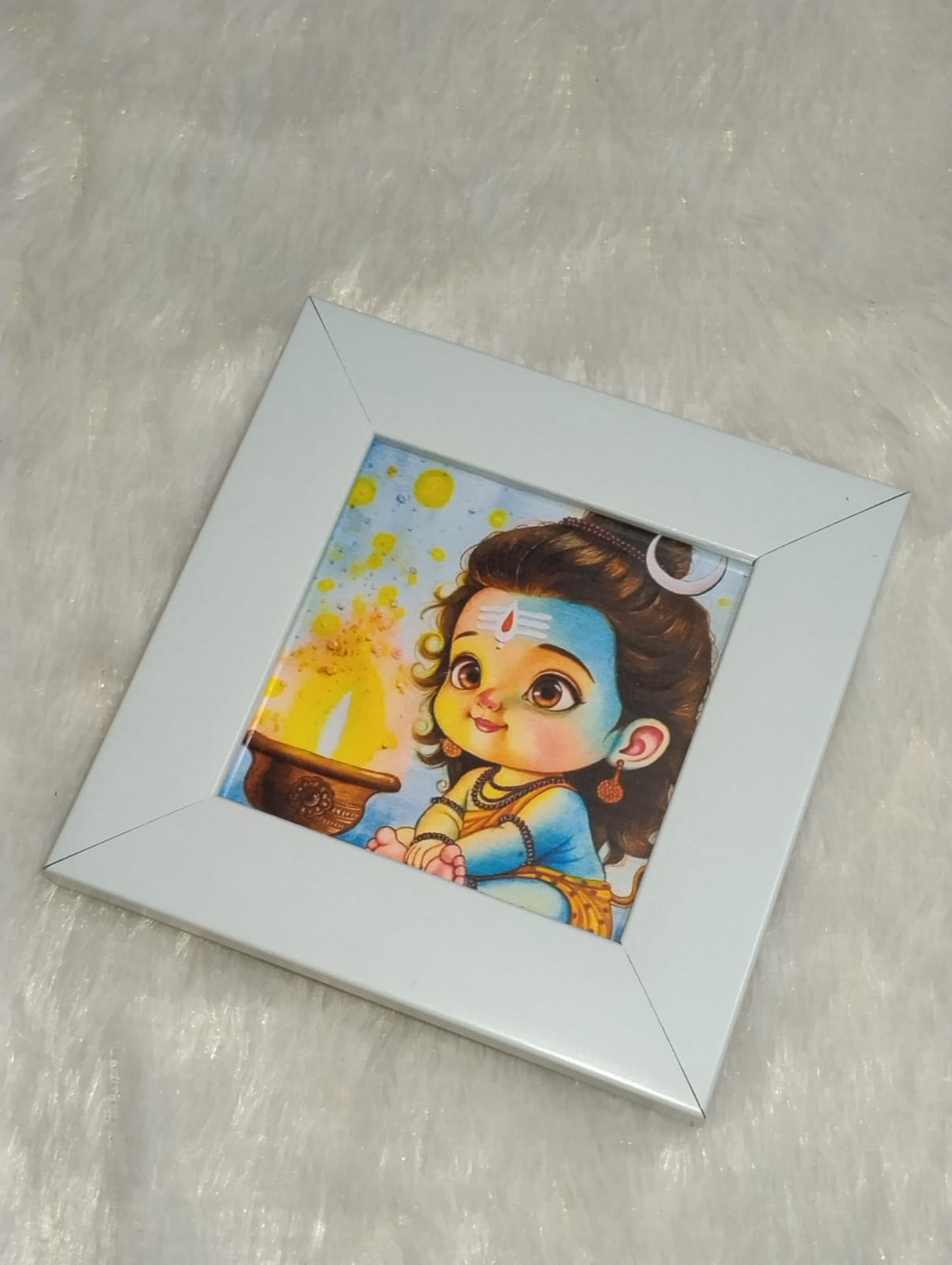 Divine Bal Shiv Mini Aesthetic Frame – Spiritual Home Decor for Peace & Positivity ✨🥰🙏