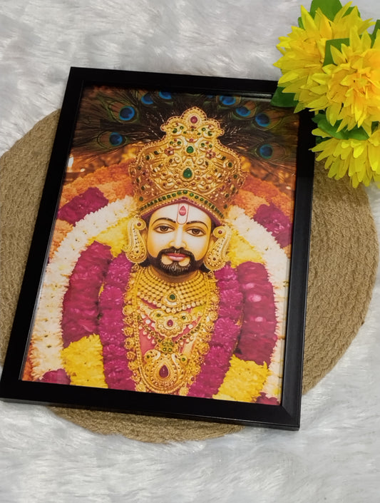 Divine Khatushyam Baba Aesthetic Frame – A Symbol of Faith & Devotion 🙏🌸🚩💕