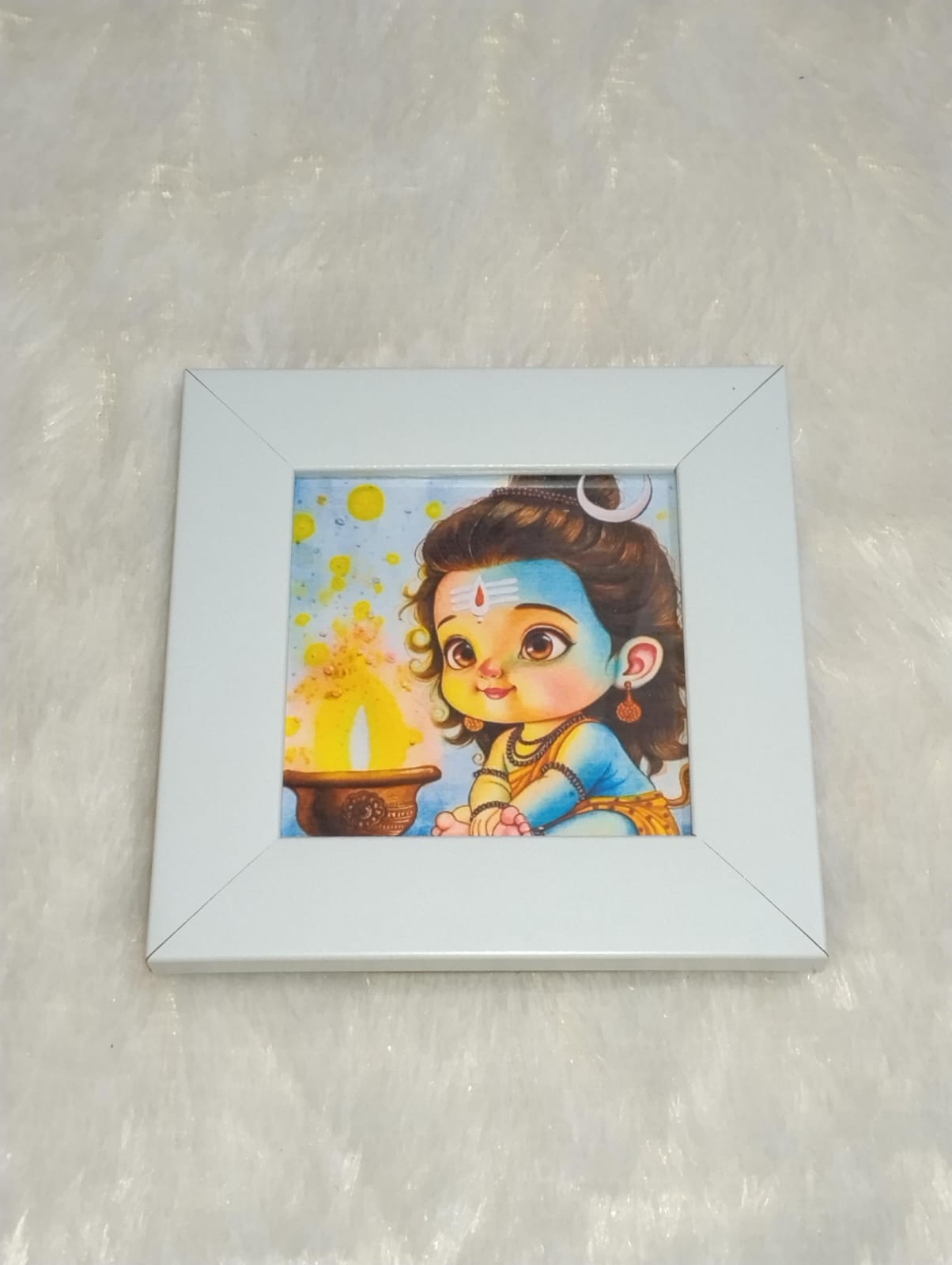 Divine Bal Shiv Mini Aesthetic Frame – Spiritual Home Decor for Peace & Positivity ✨🥰🙏